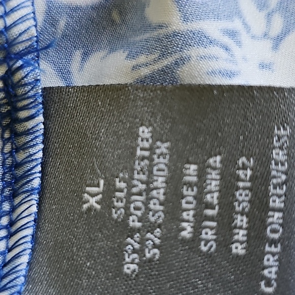 Floral Blue and White Womens Dress - Picture 9 of 9